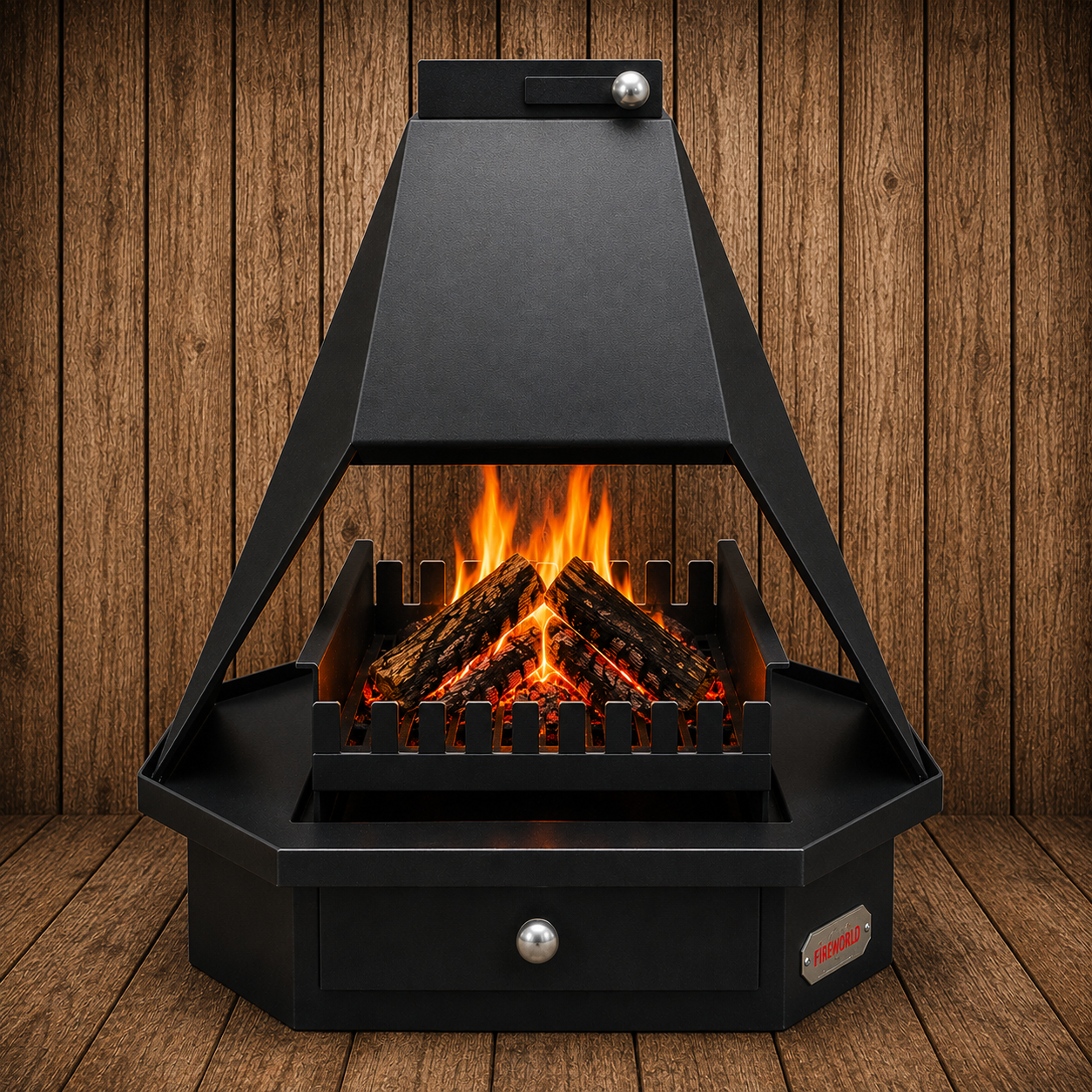800 Freestand Double Sided Fireplace